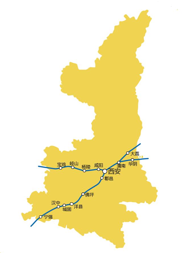 陕西高铁规划图，连接古今，驰骋三秦