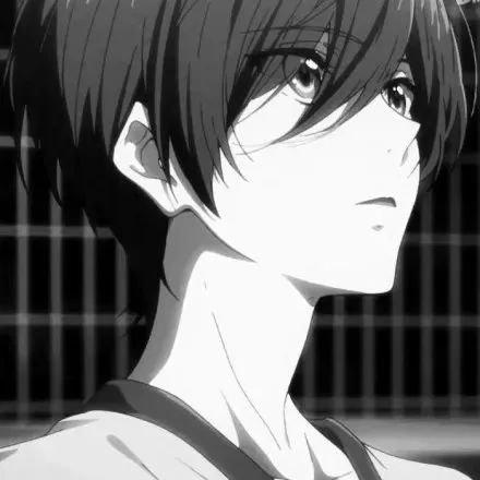 男生头像黑白动漫