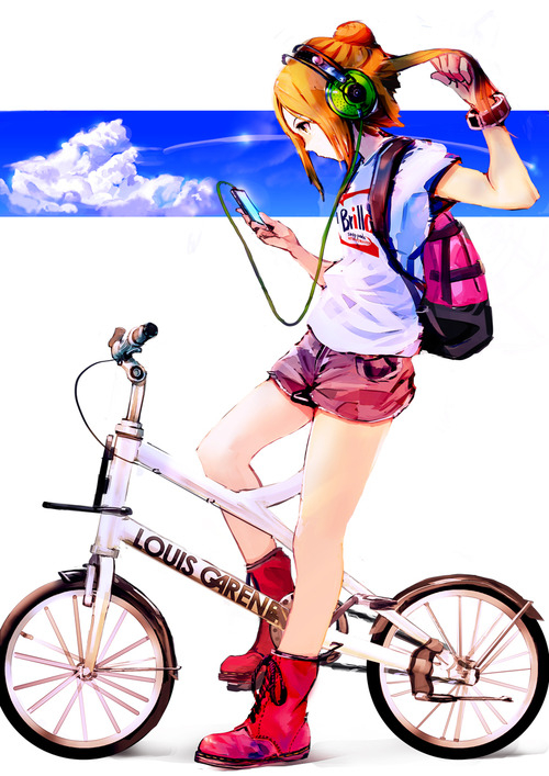 骑自行车的动漫
